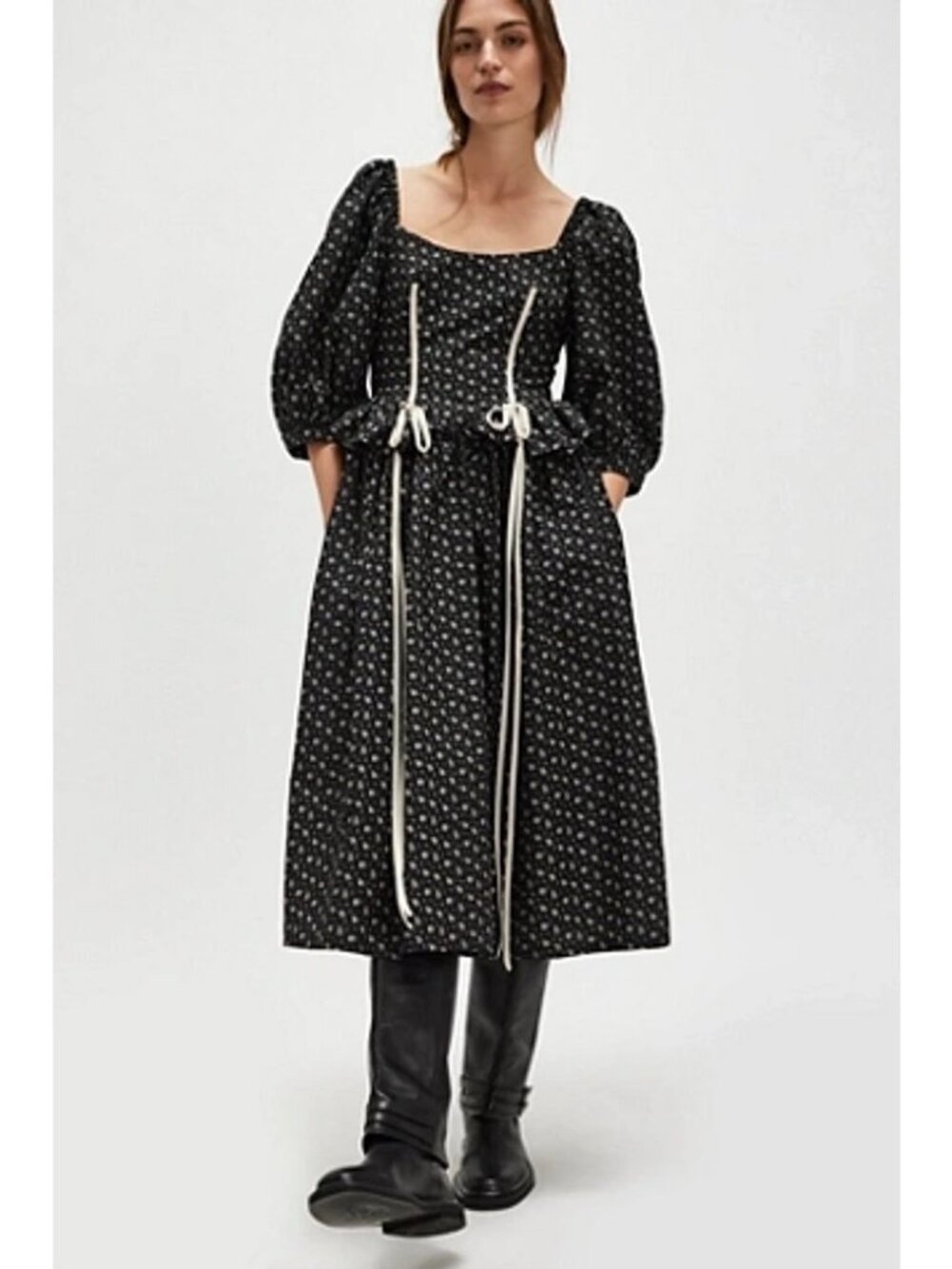 Free People Eliza Faulkner Maria Dress Cottagecore Prairie Vintage Womens XS